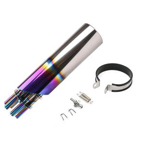 Silenciador de Escape para Motocicleta Scooter Mini Tubo de Escape Estilo Ametralladora Gatling para GY6 JH70 CG125 EN125 YBR125 - Product Image 3