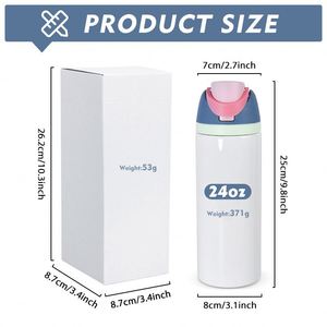 Gourde isotherme portable en acier inoxydable de 24 oz, anti-brûlure, grande capacité, avec infuseur à fruits, pour le voyage, le bureau et l'extérieur - Product Image 6