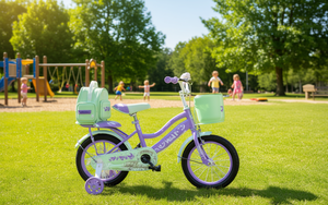 Bicicletta per bambini Double Moon da 16 pollici viola con rotelle per bambini dai 5 ai 7 anni - Product Image 2