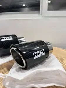 Yüksek kalite performans tarzı karbon fiber egzoz susturucu İpucu oto araba susturucu egzoz değiştirmek için moda siyah egzoz borusu