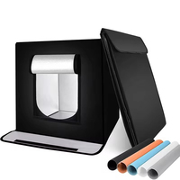 Boîte de studio photo portable 40 cm avec cinq fonds, kit de studio photo, boîte à lumière LED