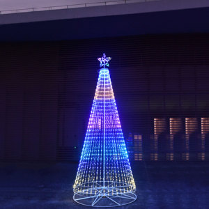 Đèn trang trí Giáng sinh ngoài trời khung kim loại khổng lồ DMX LED Pixel Tree RGB Mega Light Show thông minh, sử dụng ngoài trời, chống thấm nước - Product Image 5