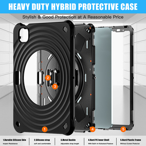 Pour iPad Air 11 pouces 2024 mains sangle bandoulière 360 rotation support sur le dos - Product Image 4
