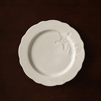 Vaisselle de mariage de restaurant de luxe, bol à salade en céramique blanche avec motif de coquillage d'étoile de mer, assiettes à steak, service de vaisselle en porcelaine
