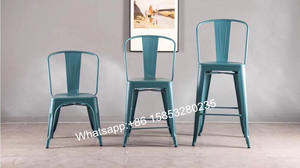 كرسي توليكس أسود/أبيض/أزرق/خمر ، كرسي مطعم صناعي معدني توليكس لتناول الطعام ، مقعد بار مقهى بستول - Product Image 6