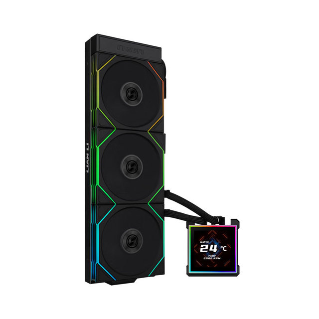 Lian Li HydroShift LCD 360 TL AIO Liquid CPU Cooler for Computer Case 360mm Radiator 2.88" Square LCD Fluid Bearing 30dBA Quiet