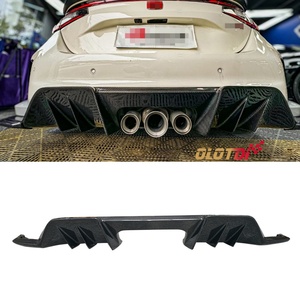 AG JDM Style Carbon Fiber Rear Diffuser Bumper Lip Fins Spoiler <b>Splitter</b> for Honda Civic 11th FL5 Type R 2022-2023 - Product Image 2