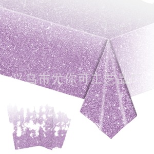 Purple Glitter Paper Plate Disposable Party Tableware Elegant Birthday Party Supplies - Product Image 3