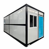 Bâtiment de bureau pliable et mobile à double couche, certifié CE, avec aménagement personnalisé, résistant au feu et au vent