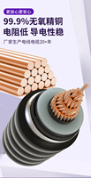 Câble d'alimentation ultra-haute tension 110 KV YJLW 03 à conducteurs en cuivre et gaine en aluminium ondulé, conformité norme nationale, sections transversales