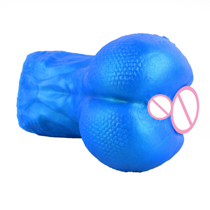 เครื่องช่วยสำเร็จความใคร่ชายแบบพกพา Blue Scale Predator 2in1 รุ่นกระชับ สำหรับผู้ชาย แฟนตาซี ช่องคู่ ทำจากซิลิโคน สำหรับฝึกการใช้งานอวัยวะเพศชาย - Product Image 2