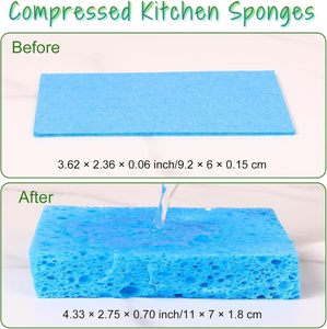 Éponge à <span class=keywords><strong>vaisselle</strong></span> de cuisine en pulpe de bois écologique personnalisée, tampon de nettoyage en cellulose naturelle - Product Image 3