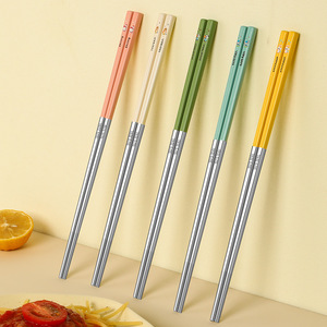 Baguettes en acier inoxydable 316, revêtement poudré, antidérapantes, anti-moisissures, style dessin animé, pour usage domestique - Product Image 3