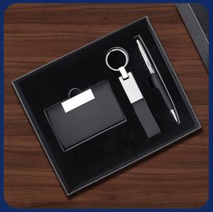 Maxfree Printed Logo Company Souvenir Gift Set Business <b>Card</b> <b>Holder</b> <b>Metal</b> Keychain Note-Taking Pen for Customers - Product Image 4