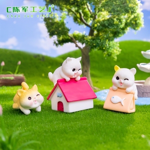 ตุ๊กตาจิ๋วตกแต่งสวนสไตล์วินเทจ, บ้านเด็กเล่นทำสวน, อุปกรณ์ตกแต่ง DIY, ของประดับตกแต่งโต๊ะทำงานขนาดเล็ก - Product Image 5