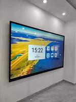 Tableau blanc interactif intelligent à grand écran 4K avec partage sans fil anti-reflet à écartement zéro pour TikTok