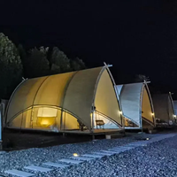 Tenda Restoran Bentuk Kapal Layar / Tenda Hotel Glamping Gurun / Tenda Resor Safari Berkemah Tenda Luar Ruangan Tahan Air Tenda Keluarga