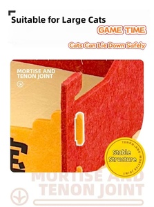 Lit de sommeil portable pour animaux de compagnie, motif de dessin animé du Nouvel An, doux, écologique, durable, en feutre, pour les gros félins - Product Image 4