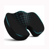 Cale de chaise de bureau de siège de voiture en mousse à mémoire de forme avec couvercle amovible queue os taille oreiller soulagement de la douleur coussin dorsal techniques tissées