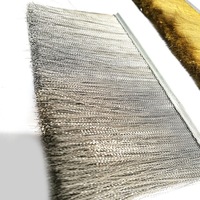 Brosse à fil d'acier pour protection CNC, poils résistants aux hautes températures avec canal en aluminium