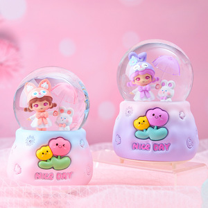 Ombrello a Forma di Cuore per Ragazze, Scatola Musicale Rotante con Fungo Luminoso e Sfera di Cristallo, Regalo di San Valentino, Regalo per Studenti, Decorazione da Scrivania - Product Image 4