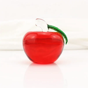 Manzanas de cristal K9 baratas al por mayor, manzanas de cristal talladas arenadas personalizadas diy para regalos de recuerdo de boda - Product Image 2