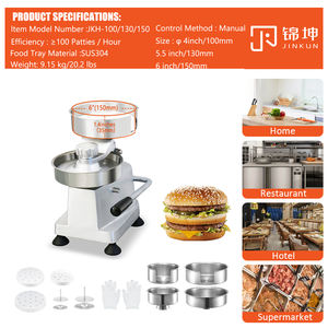 เครื่องทำไส้กรอกและแฮมเบอร์เกอร์แบบ 3-in-1 รุ่น Jinkun JK-310 ทำจากอะลูมิเนียม เป็นมิตรกับสิ่งแวดล้อม พร้อมกระดาษรองทำเนื้อ 500 แผ่น สำหรับร้านอาหาร - Product Image 6