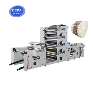 Impresión de ventilador de taza de papel de alta velocidad 850 ancho rollo a rollo máquina de prensa flexográfica para etiquetas de papel