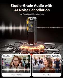 ไมโครโฟนคอนเดนเซอร์ไร้สายแบบหนีบปกเสื้อ พร้อมเคส<span class=keywords><strong>ชาร์จ</strong></span> Type-C สำหรับ <span class=keywords><strong>iPhone</strong></span>/Android ระบบ<span class=keywords><strong>ต</strong></span>ัดเสียงรบกวน AI <span class=keywords><strong>แบ</strong></span><span class=keywords><strong>ต</strong></span>เตอรี่ใช้งานได้ 50 ชั่วโมง ระยะส่งสัญญาณ 230 ฟุ<span class=keywords><strong>ต</strong></span> - Product Image 5