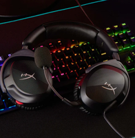 Headset Gaming HyperX Cloud Stinger 2 Core PC Berkabel, Ringan, Over-Ear, Dinamis, Tahan Air IPX-5 dengan Mikrofon