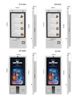 Machine de commande de restaurant avec écran tactile capacitif Android Rk3568 2g 16gb de 23,8 27 32 pouces, scanner de code QR, kiosque KFC McDonald's