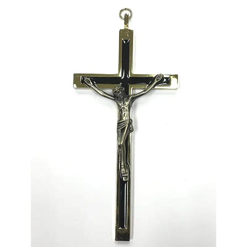 Op Maat Gemaakte Mode Staal Zinklegering Multi-Gebruik Metalen Ambachten Antiek Bronzen Koperen Gebedsbenodigdheden Kruisbeeld Kruis