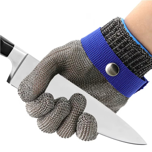 Gants résistants aux coupures en maille de fil d'acier inoxydable pour <span class=keywords><strong>boucher</strong></span> et chef, gants de sécurité pour la cuisine avec doublure respirante confortable - Product Image 5