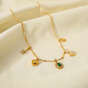 Moissanite Necklace <b>Cross</b> Border Multi <b>Top</b>-rated High Profit Margin Item Hypoallergenic Metal Non-magnetic Steel - Product Image 5