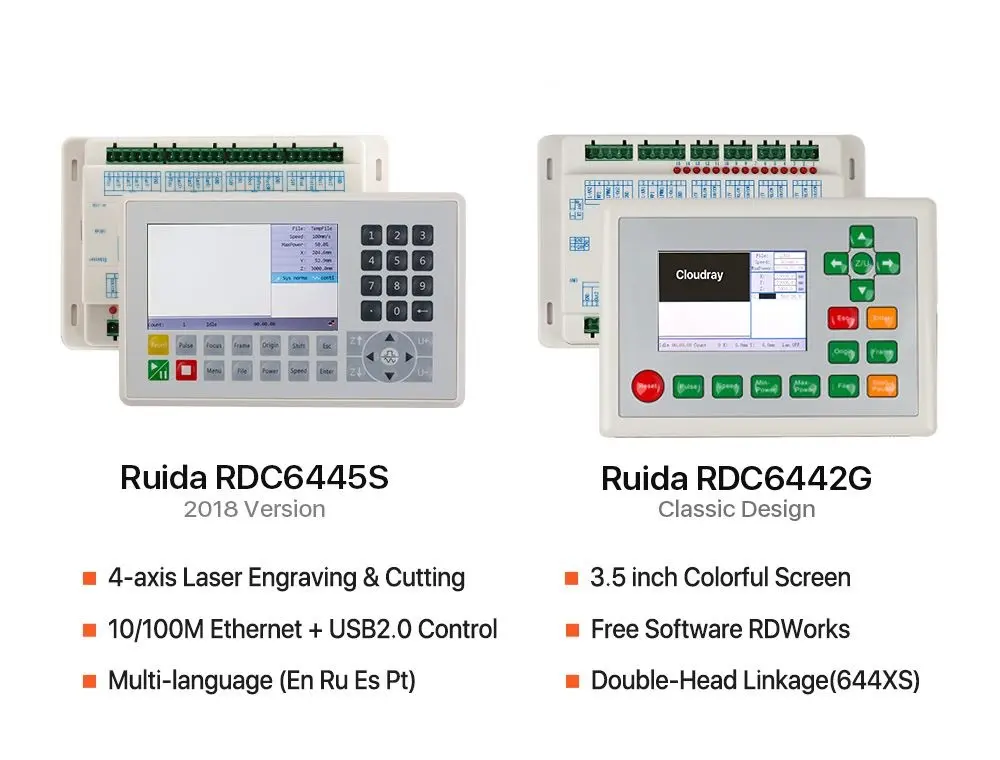 Good-Laser Ruida RDC6445S CO2 Conjunto completo de painel da placa principal do controlador a laser para máquina de gravação e corte