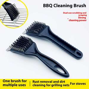 Brosse de nettoyage multifonctionnelle en acier inoxydable pour barbecue, brosse à grillades pour un nettoyage facile, vente en gros pour fabricants transfrontaliers - Product Image 3