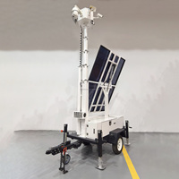 Système de surveillance de caméra de sécurité mobile multifonctionnel, énergie solaire, surveillance CCTV, remorque pour l'extérieur