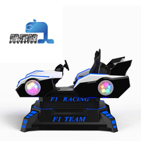 Simulateur de course de type cockpit pour centres commerciaux intérieurs, VR 9D, voiture de course monoplace, construction en métal et plastique, compatible 110V/220V