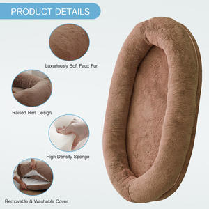 C4P Großhandel Extra Großes Luxus-Plüsch Beruhigungs-Hundebett Oval Bequem für Große Hunde 67x47x10 (Zoll) - Product Image 5