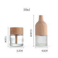 Vente en gros Flacon vide de luxe en verre pour diffuseur de parfum avec couvercle de 40ml 50ml