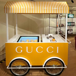 Chariot de vente de café de style ferme armoire de rangement de plan de travail extensible conception d'auvent configuration complète remorque alimentaire - Product Image 5