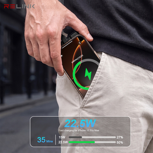 Batterie externe partagée ultra-mince 2026 Relink 22,5 W à charge rapide 8000 mAh Li-Polymère avec Type-C/Micro USB pour borne de <span class=keywords><strong>location</strong></span> - Product Image 1