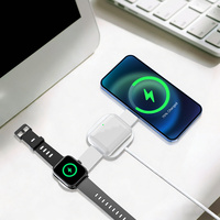 Base de Carga Inalámbrica 3 en 1 de 15W con Soporte Magnético para Teléfono, Reloj y Auriculares para iPhone