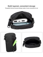 Nieuwe telefoontas voor heren, crossbodytas met enkele schouder, kleine herentas, heuptas, draagbare verticale, eenvoudige opbergtas
