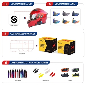 Casco <span class=keywords><strong>de</strong></span> Motocicleta Modular DOT ABS <span class=keywords><strong>de</strong></span> Doble Visor <span class=keywords><strong>con</strong></span> Ventilación y Función Abatible, <span class=keywords><strong>con</strong></span> <span class=keywords><strong>Intercomunicador</strong></span> Bluetooth Inteligente, ¡Gran Venta! - Product Image 5