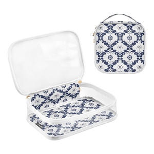 New Arrival Customs logo Waterproof Travel Wash <b>Makeup</b> <b>Storage</b> Bag Women clear Pvc Cosmetic Bag Transparent - Product Image 3