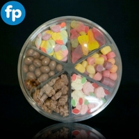Boîte à collation transparente en PET à 6 compartiments avec couvercle, plateau jetable multi-saveurs pour bonbons et noix, sans mélange, qualité alimentaire