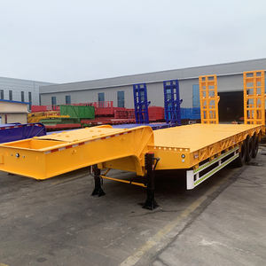 Remolque de 3 ejes, semirremolque de cama baja de 13 M para carga de pista de transporte, chasis de semirremolque de cama baja - Product Image 4