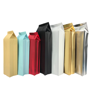 Chine Usine Matt Kraft Papier/Plastique Feuille D'aluminium Guérir Joint Côté Gousset Poche Thé Café Emballage Sac Avec/sans Valve - Product Image 1