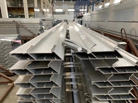 Profilés en alliage d'aluminium de haute qualité, nouveau style 2023, tube carré, finition anodisée, découpe, pliage, norme européenne, levier de stationnement